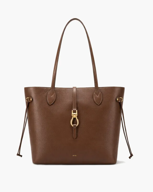 Aria Pebbled Tote Bag - Brown made by JW PEI