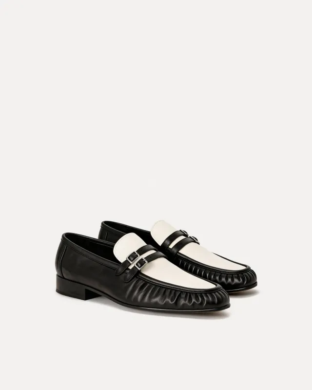 Elaine Two-Tone Loafers – Black made by JW PEI