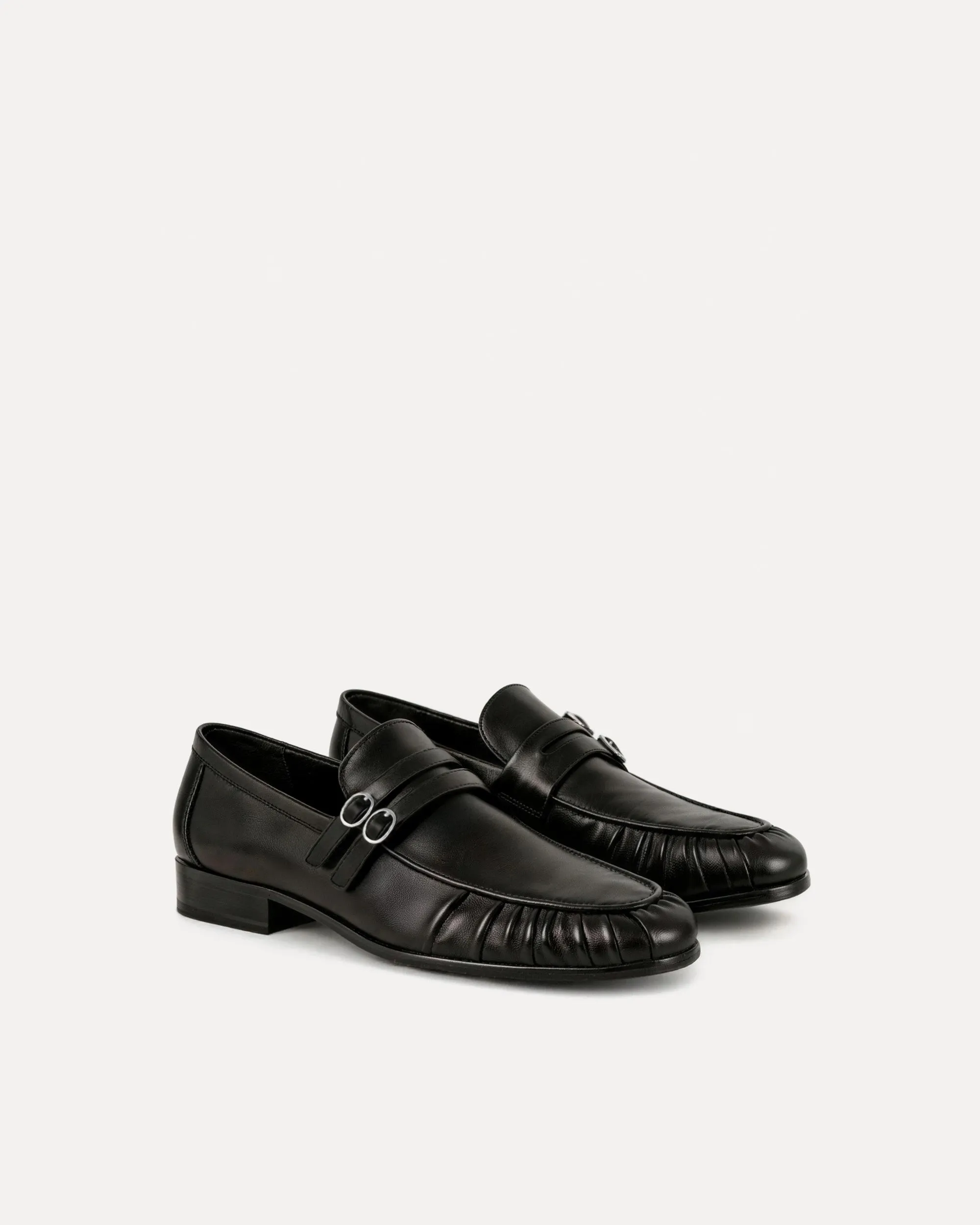 Vivian Buckle Loafers – Black sold by JW PEI