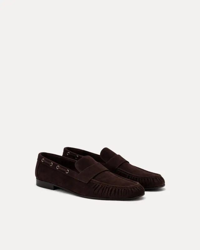 Ava Ruched Loafers – Brown made by JW PEI