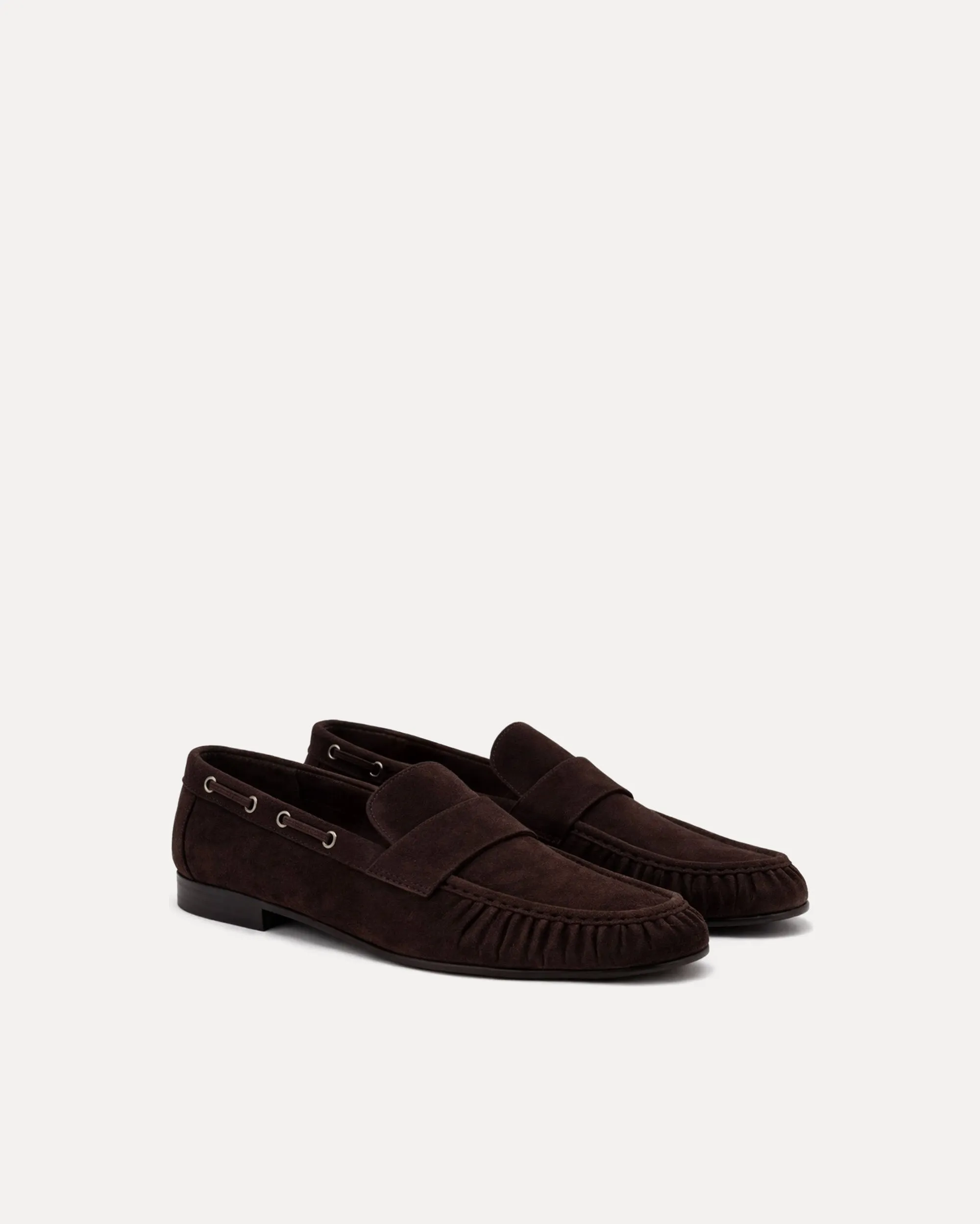 Ava Ruched Loafers – Brown sold by JW PEI