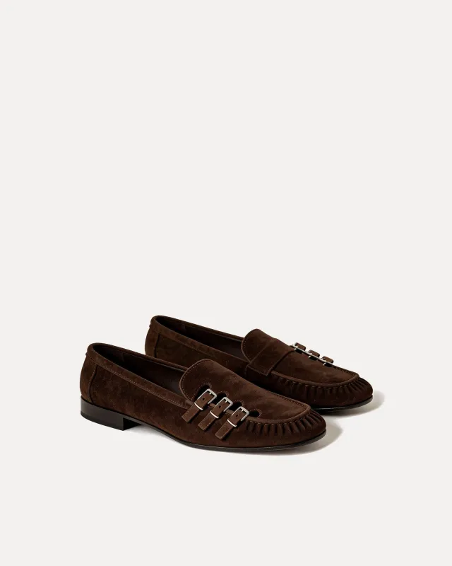 Jenna Buckle Loafers – Brown made by JW PEI