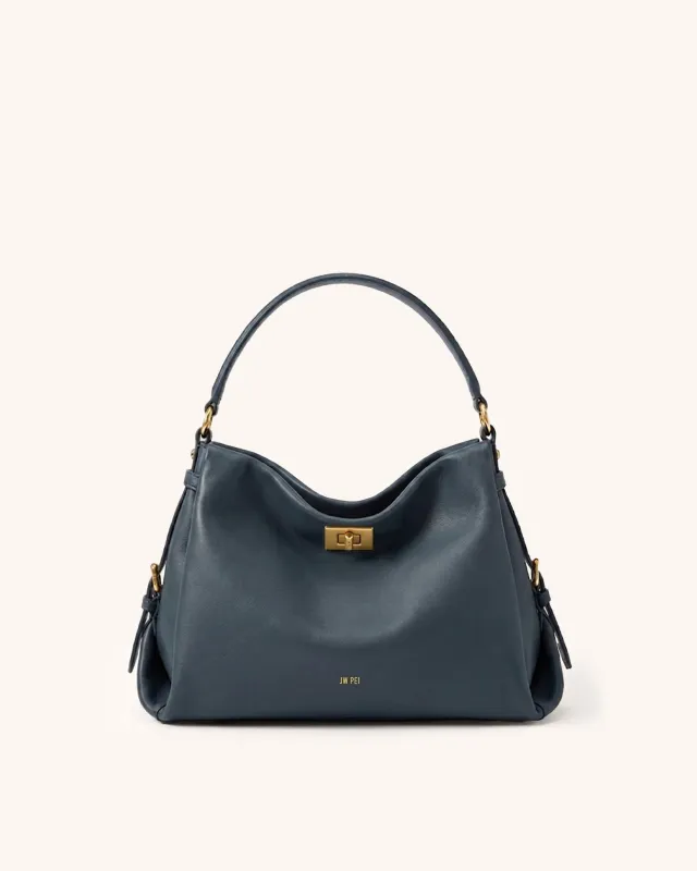 Luna Hobo Shoulder Bag - Navy made by JW PEI