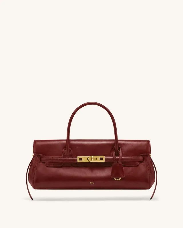 Viviana Small Top Handle Shoulder Bag - Dark Red made by JW PEI