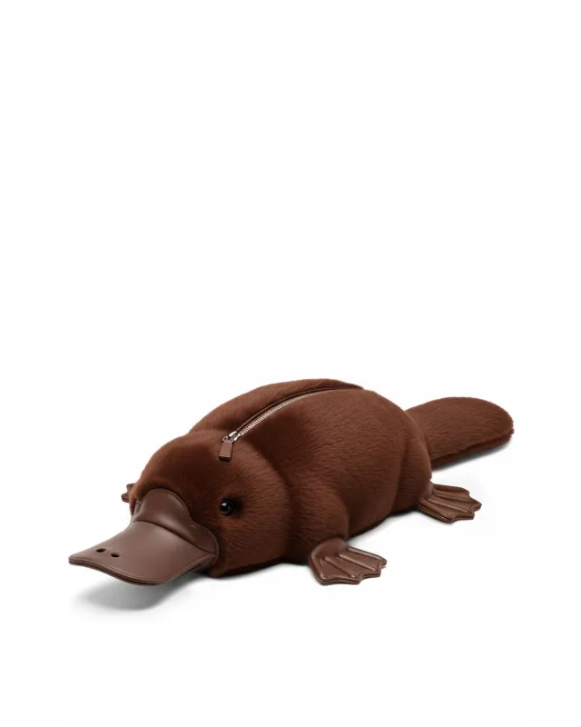 Platy Plush Clutch - Brown made by JW PEI