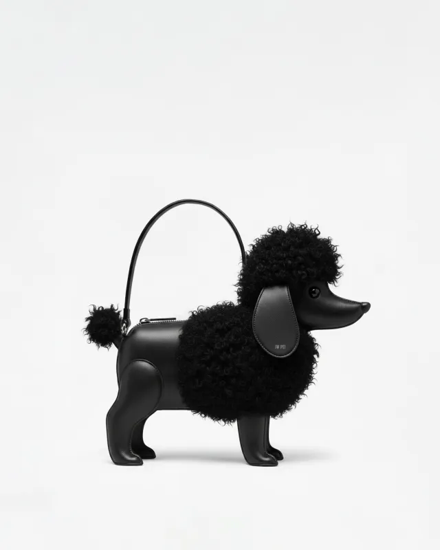 Pippa Poodle Top Handle Bag - Black made by JW PEI