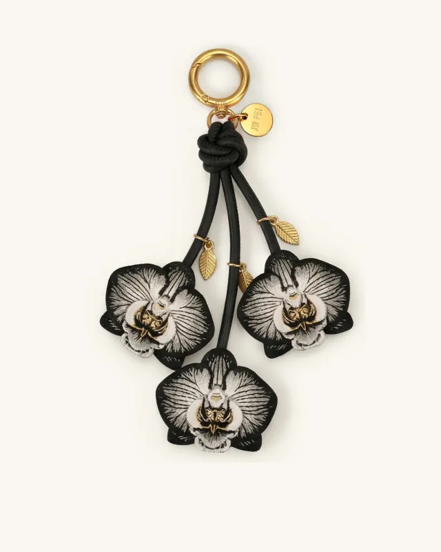 Orchid Bag Charm - Black made by JW PEI