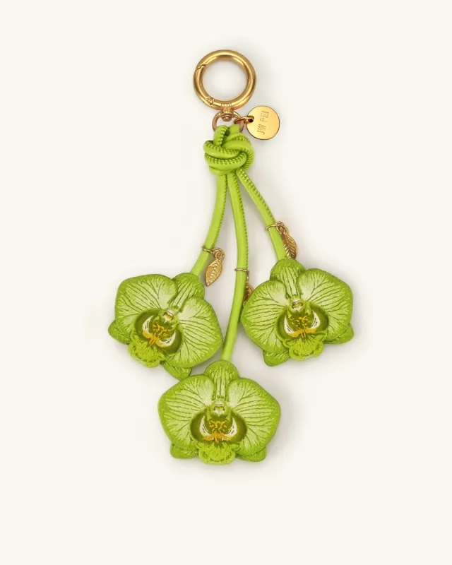 Orchid Bag Charm - Green made by JW PEI