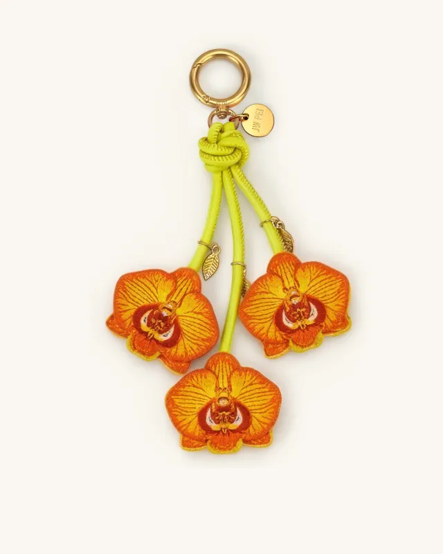 Orchid Bag Charm - Bright Orange made by JW PEI