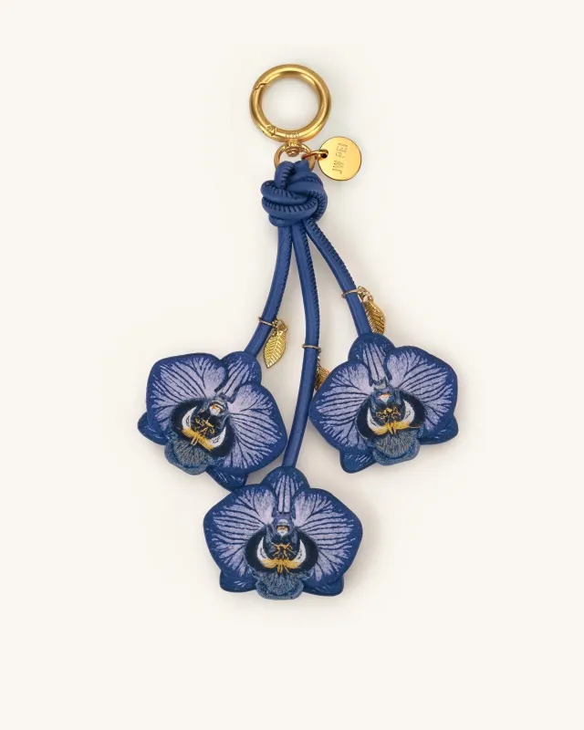 Orchid Bag Charm - Slate Blue made by JW PEI