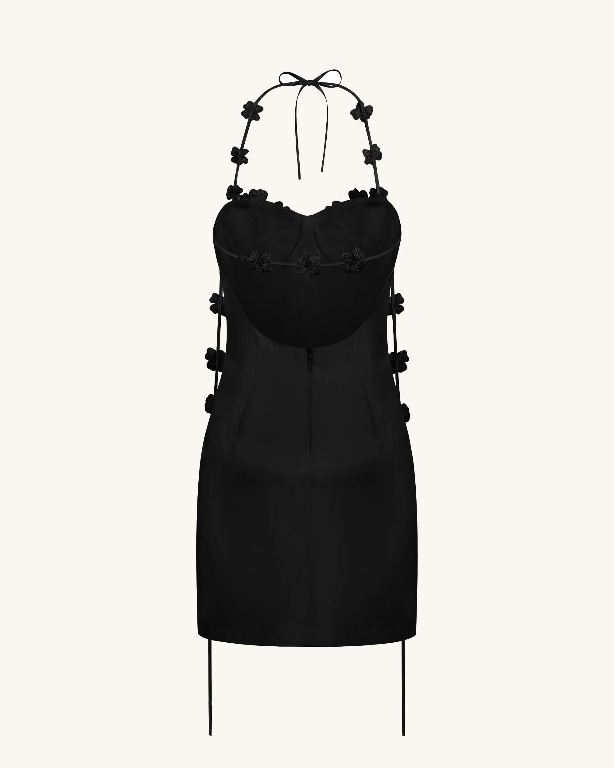 Floral Embellished Slip Mini Dress -Black sold by JW PEI product image thumbnail 4