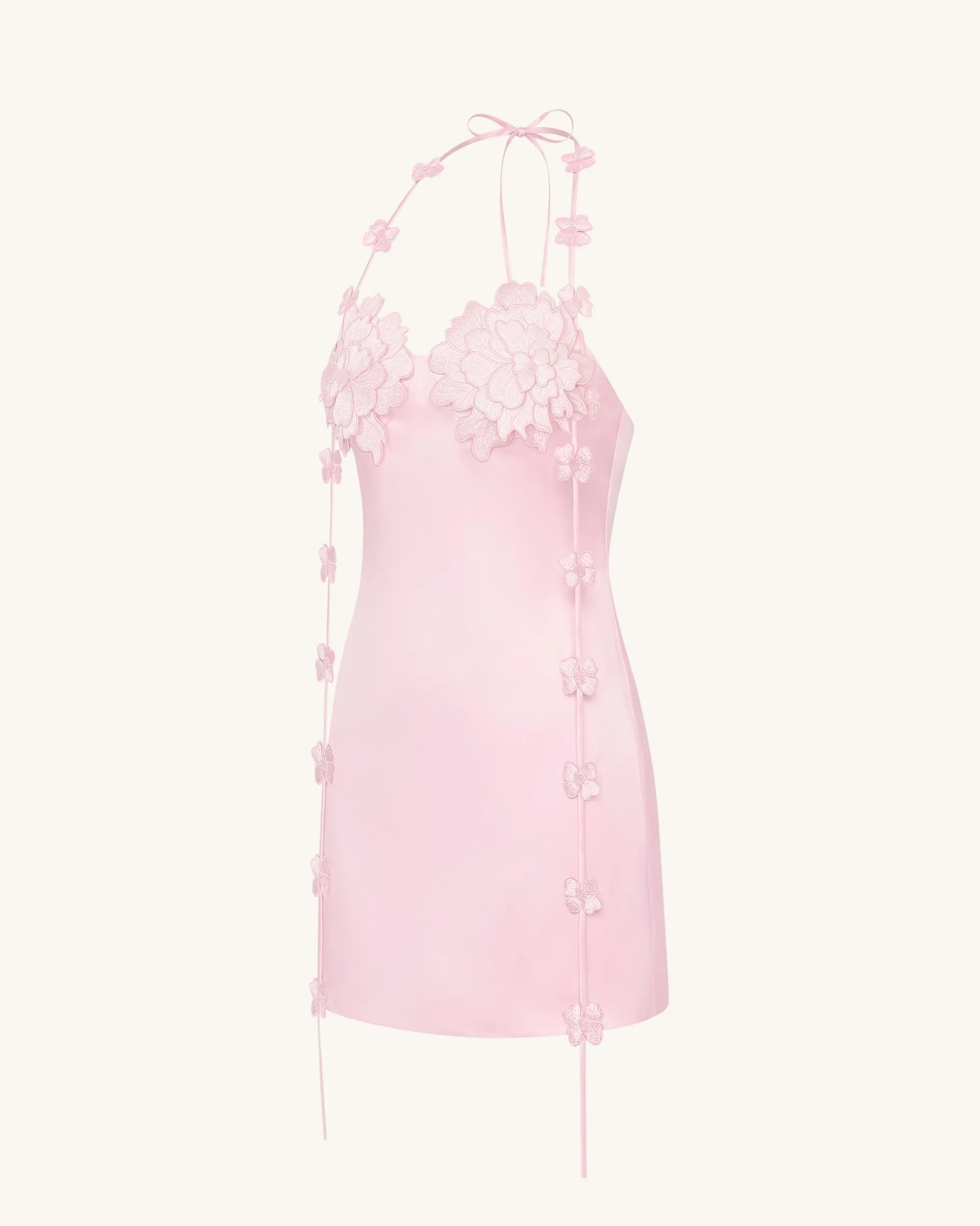 Floral Embellished Slip Mini Dress - Pink sold by JW PEI product image thumbnail 4