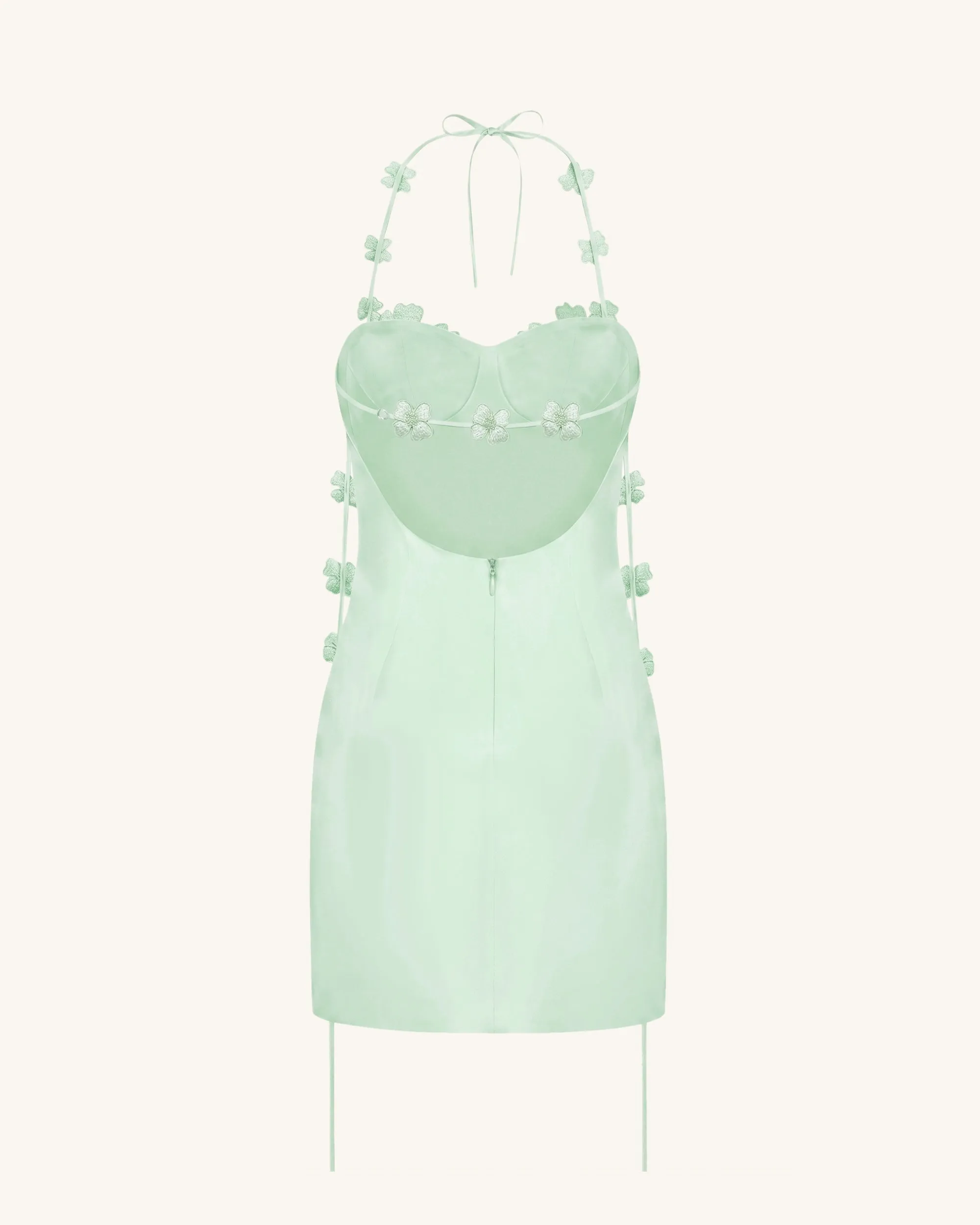 Floral Embellished Slip Mini Dress - MintGreen sold by JW PEI product image thumbnail 4