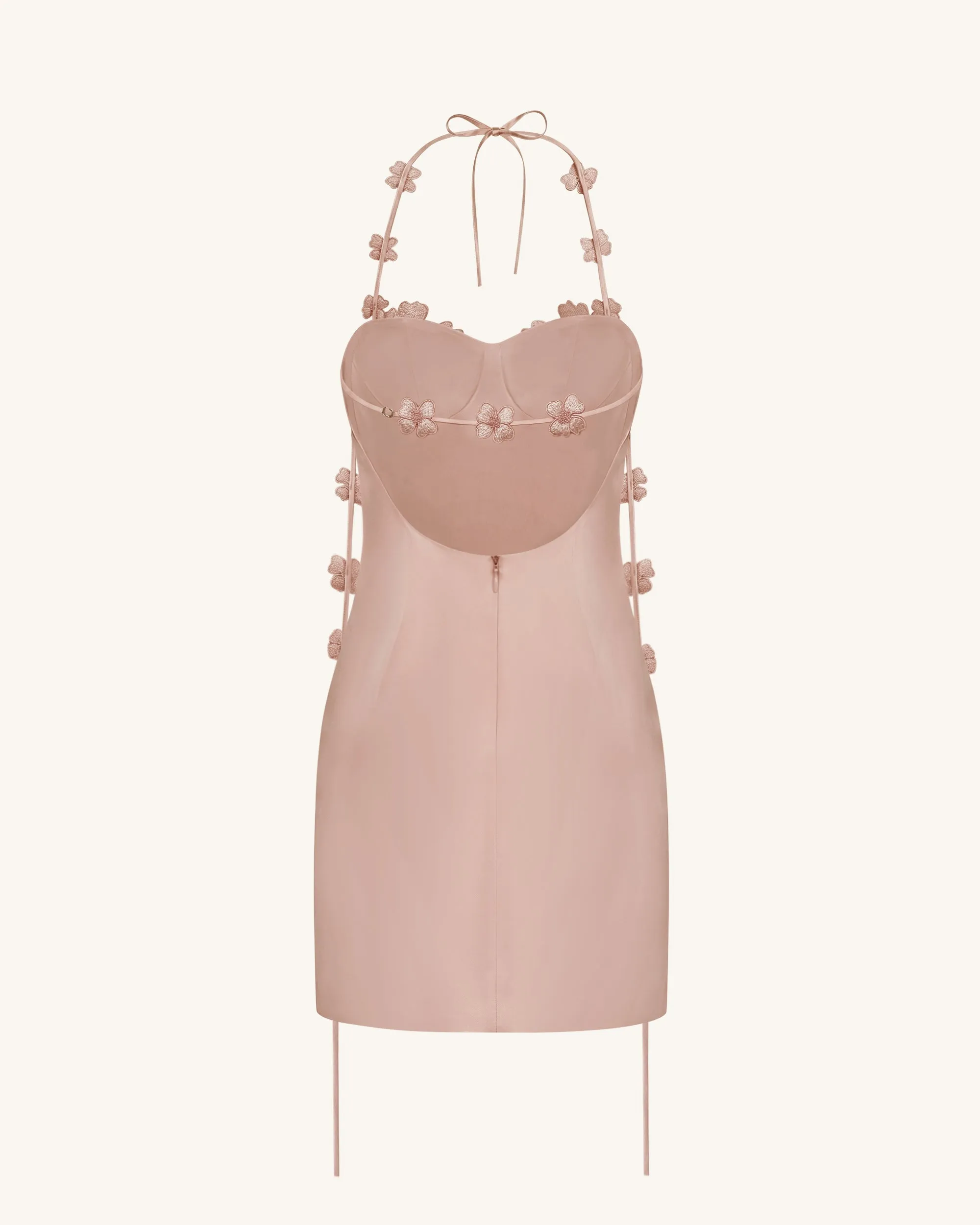 Floral Embellished Slip Mini Dress - Blush Pink sold by JW PEI product image thumbnail 4