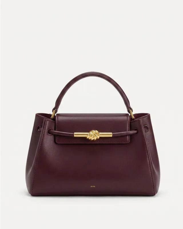Maya Knot Top Handle Bag - Red made by JW PEI