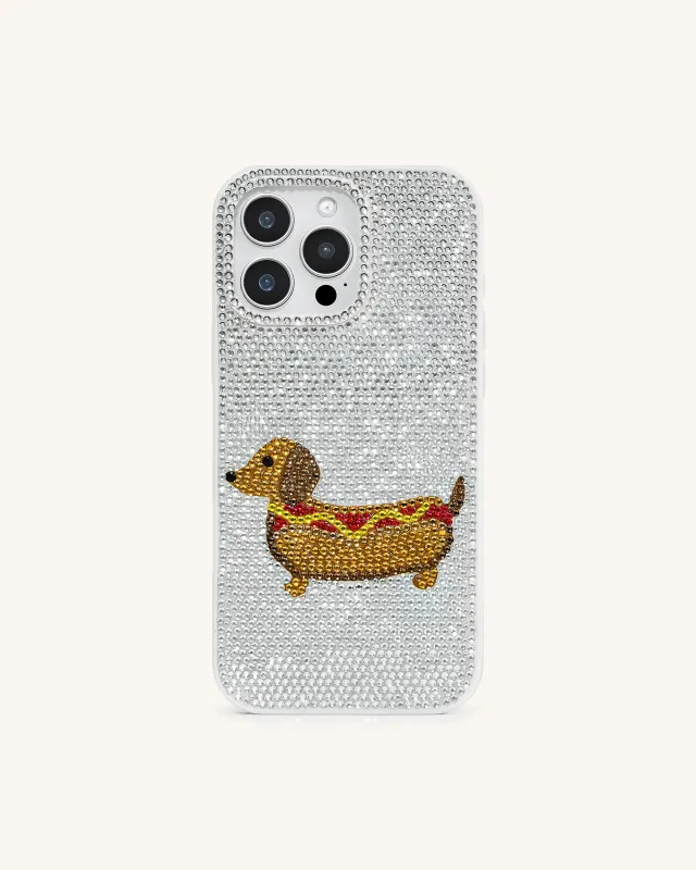 Dachshund Hot Dog Phone Case - White made by JW PEI