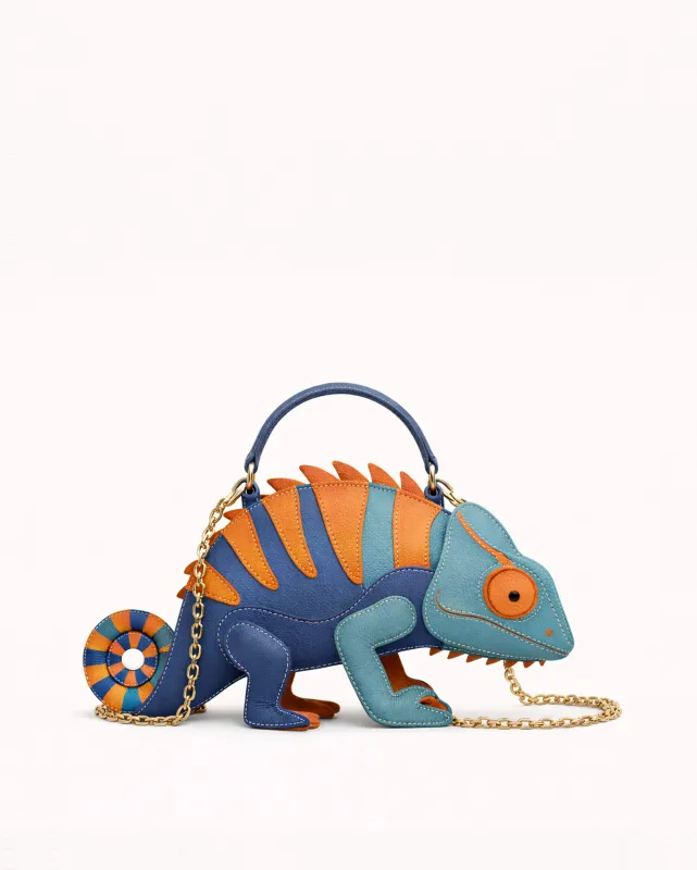 Chameleon Shaped Crossbody Bag - Blue made by JW PEI