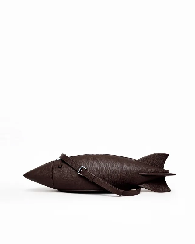 Rocket Shape Crossbody Bag - Brown made by JW PEI
