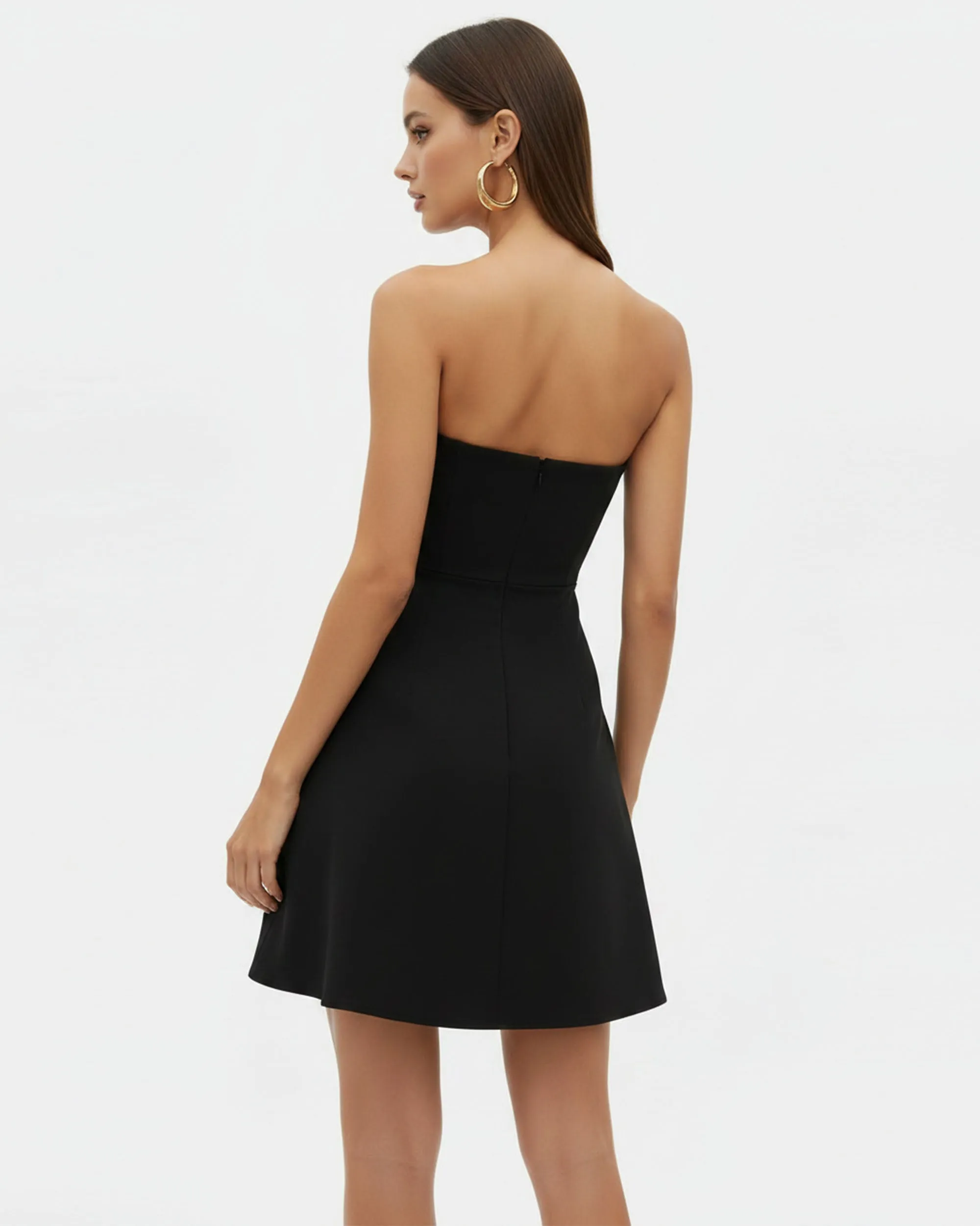 Orchid Embroidered Strapless A-Line Midi Dress - Black Purple sold by JW PEI product image thumbnail 2