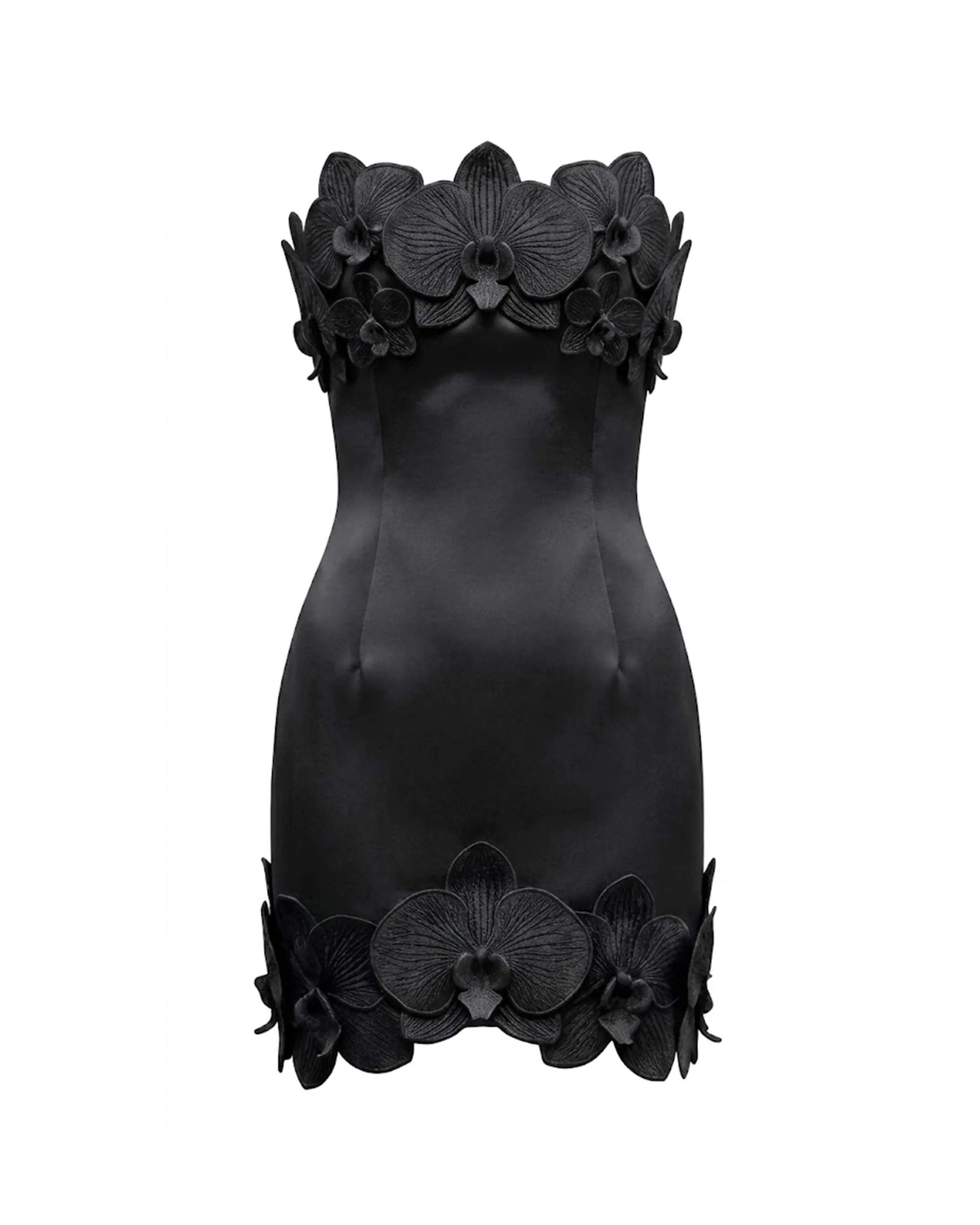 Orchid Trim Strapless Mini Dress - Black sold by JW PEI product image thumbnail 3