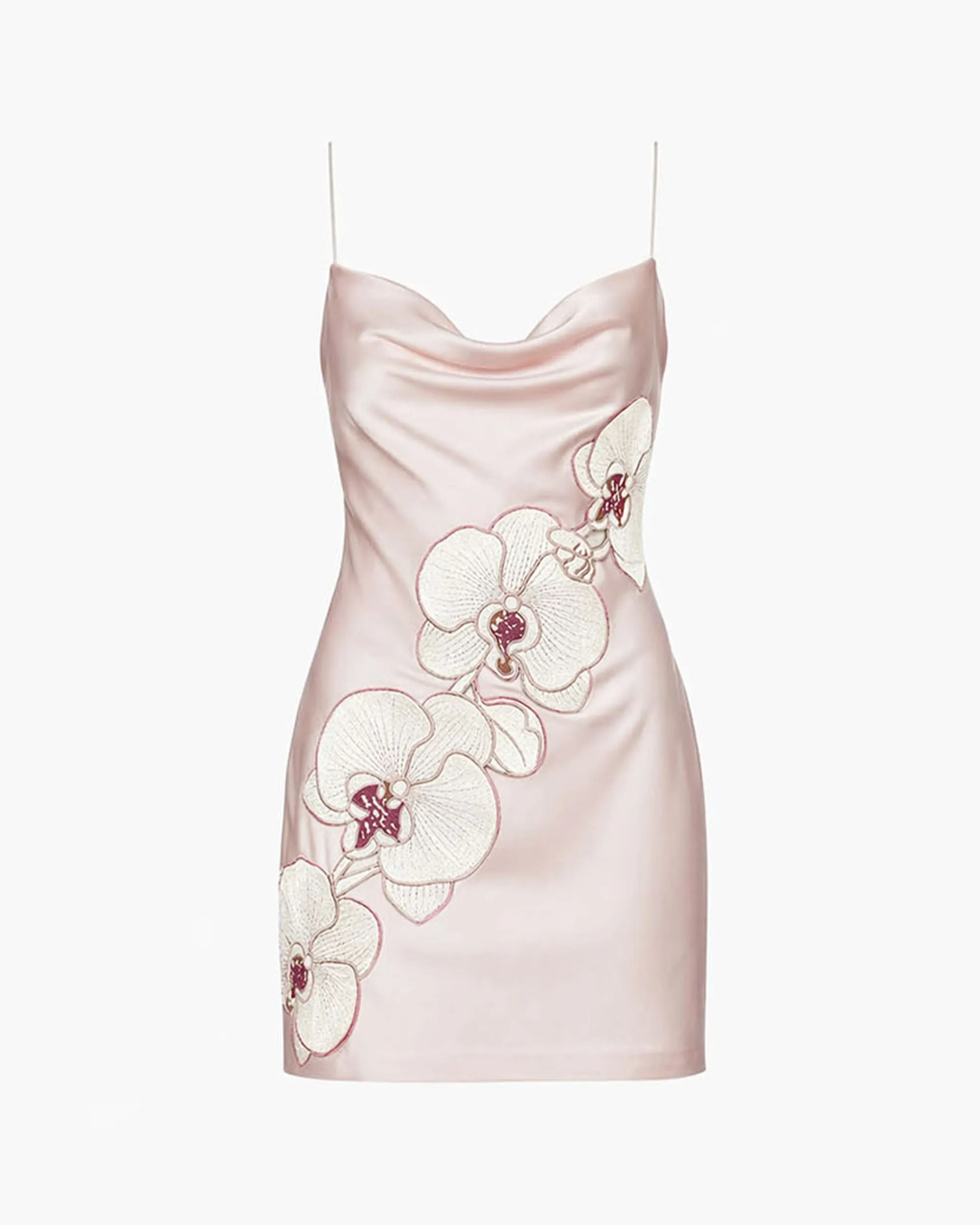 Orchid Embroidered Cowl Neck Slip Mini Dress - Blush Pink sold by JW PEI product image thumbnail 3