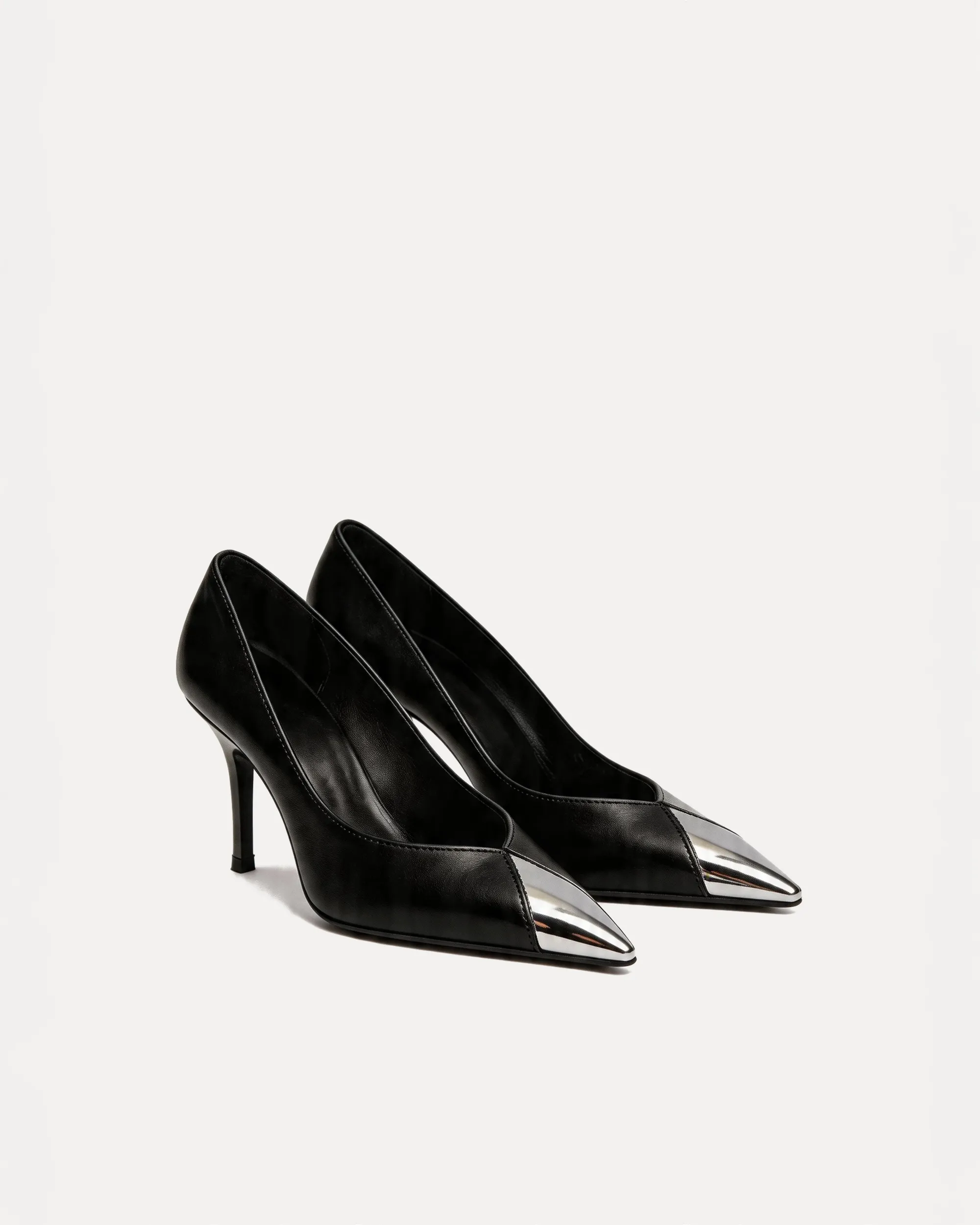 Ava Metallic Cap Pumps – Black sold by JW PEI