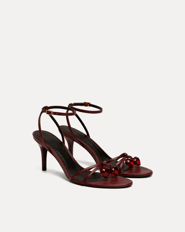 Ruby Gem Strap Sandals – Red made by JW PEI