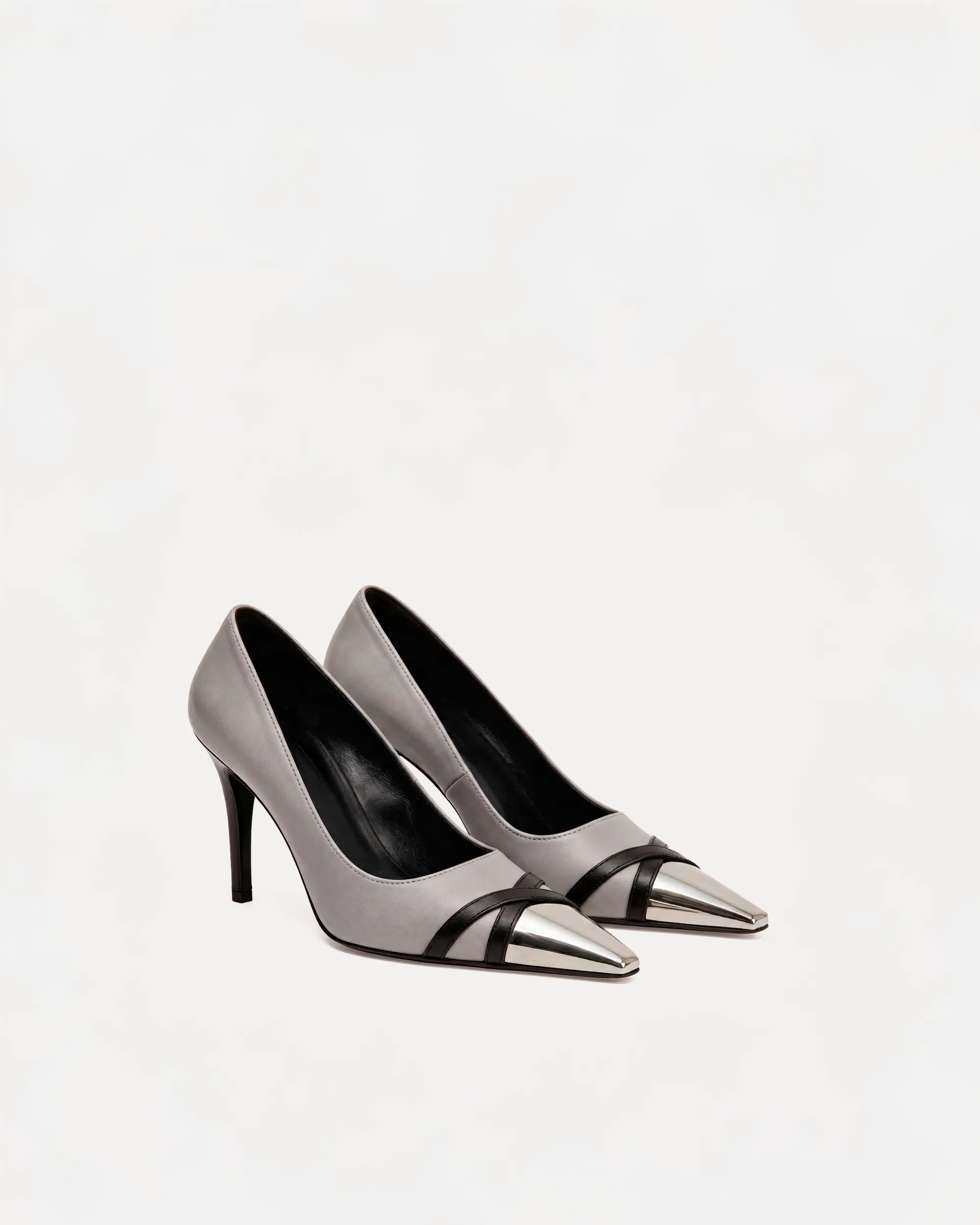 Irene Metal Tip Pumps – Grey sold by JW PEI