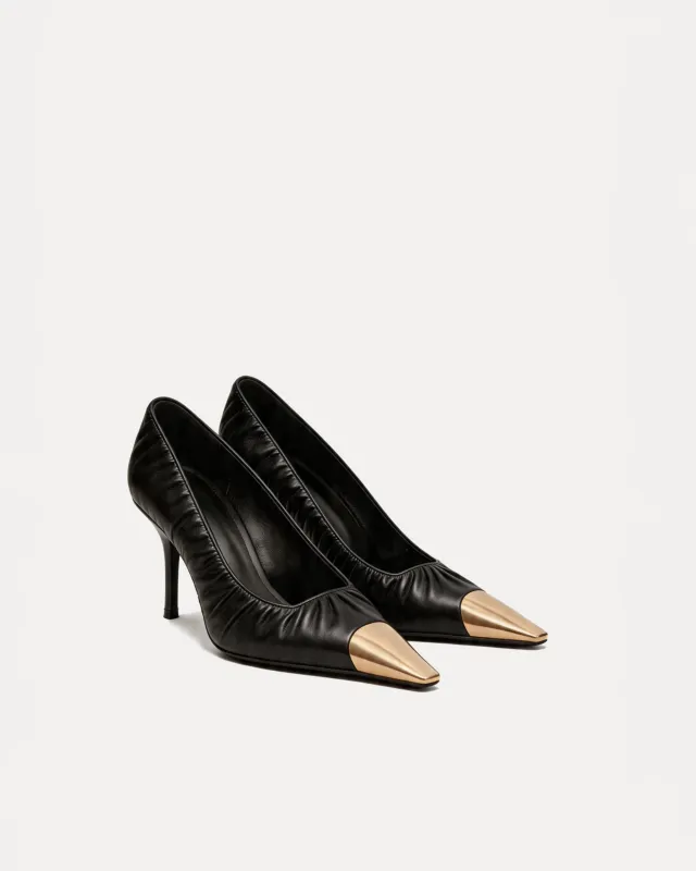 Sophie Cap Toe Pumps – Black made by JW PEI