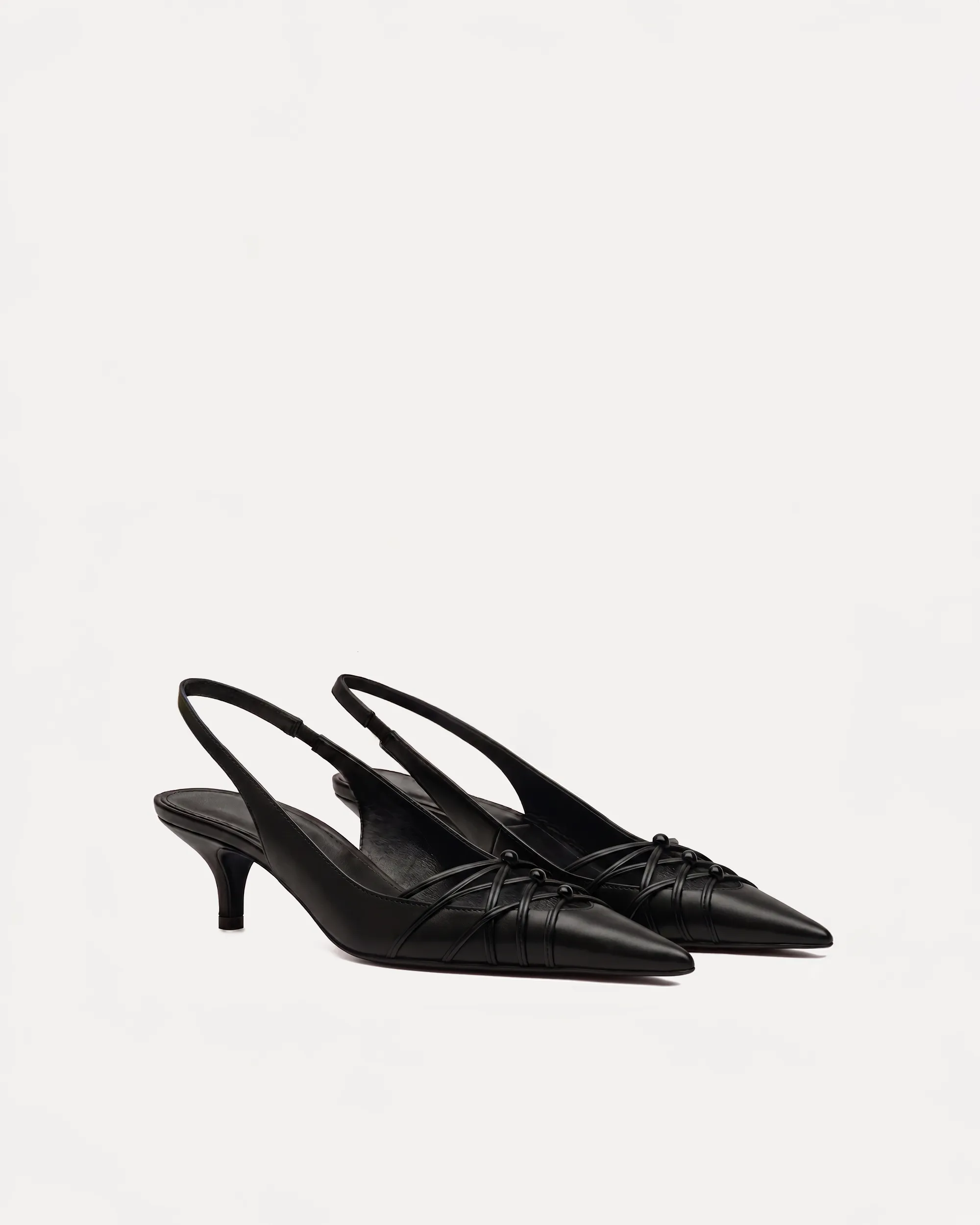 Maya Strappy Slingback Pumps – Black sold by JW PEI