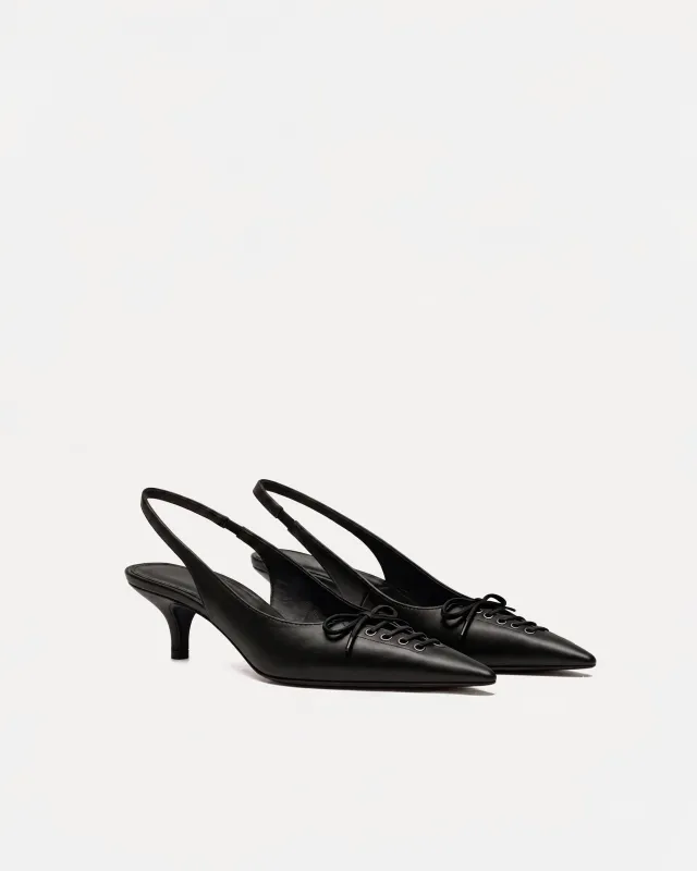 Ashley Slingback Pumps – Black made by JW PEI