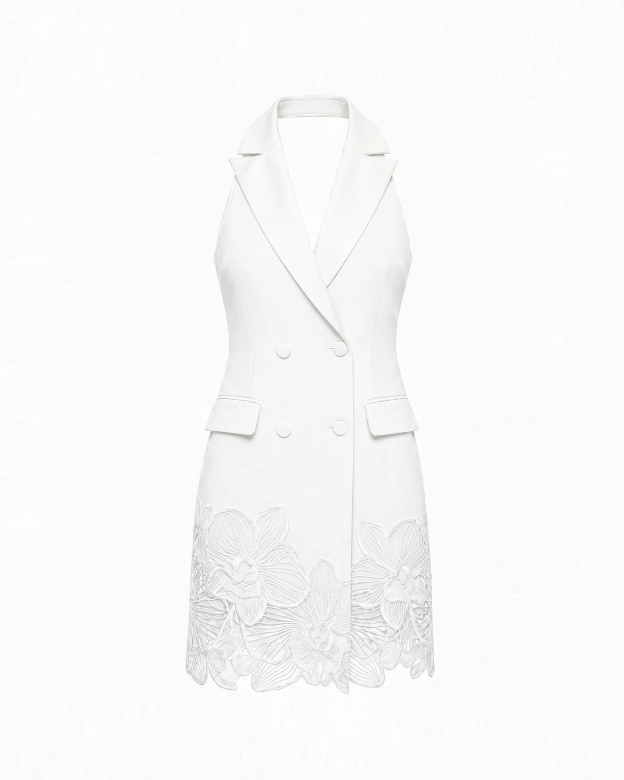 Orchid Embroidered Blazer Mini Dress - White sold by JW PEI product image thumbnail 3