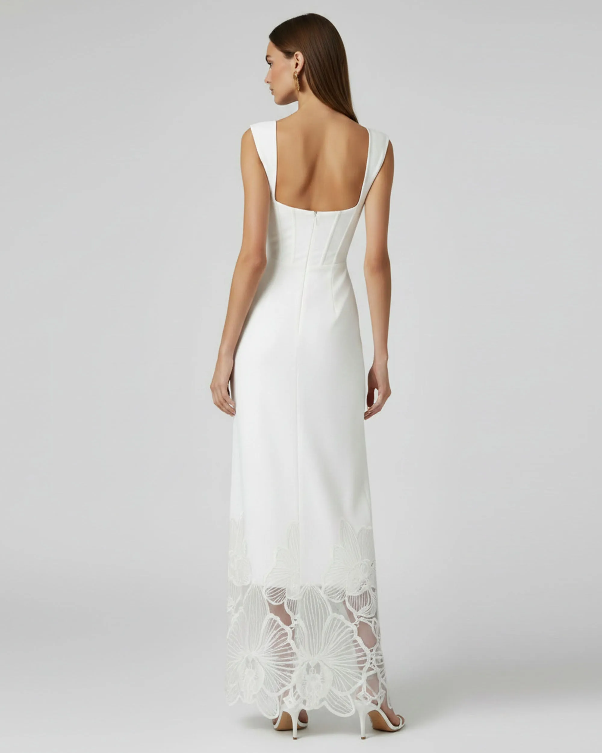 Orchid Embroidered Corset Maxi Dress - White sold by JW PEI product image thumbnail 2