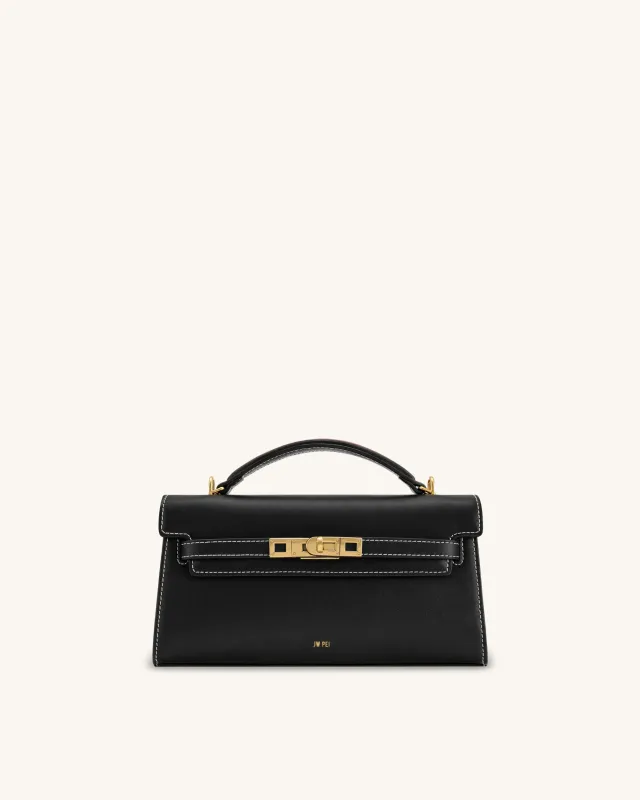 Noor Top Handle Bag - Ink Black made by JW PEI