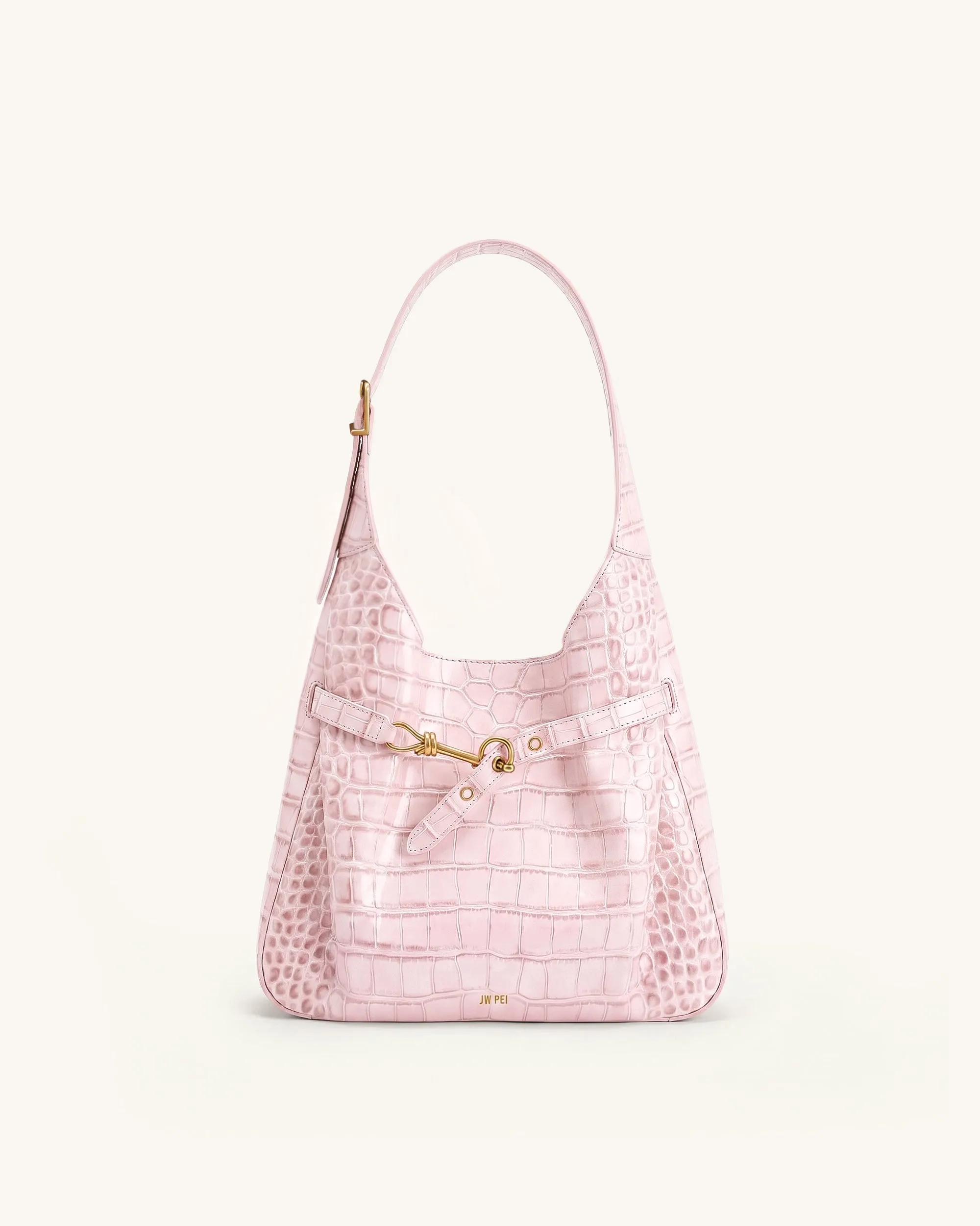 Alina Hobo Bag - Pink Croc sold by JW PEI