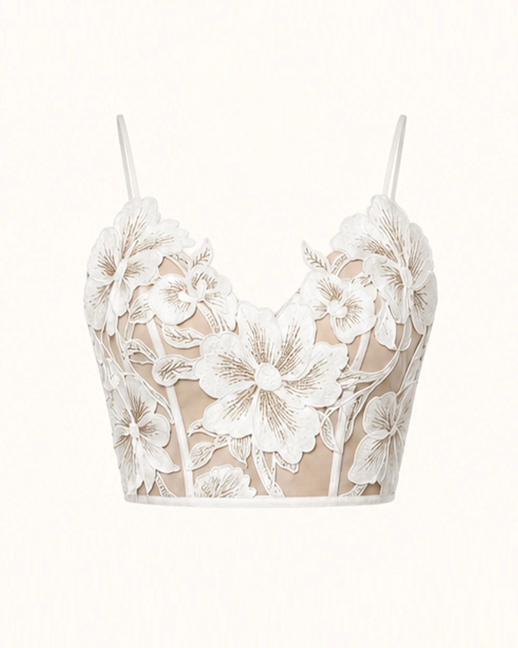Floral Appliqué Sheer
Corset Top - White sold by JW PEI product image thumbnail 5