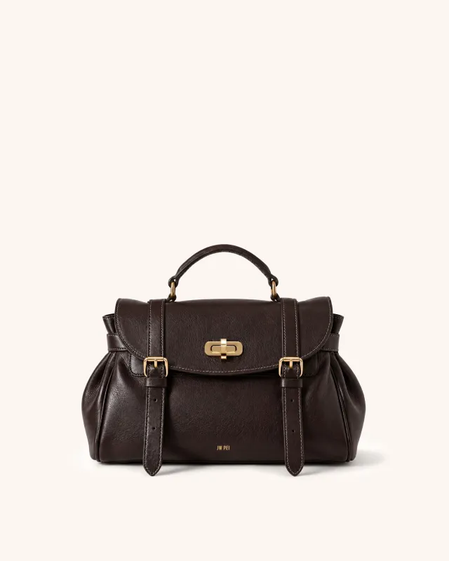 Mia Top Handle Bag - Brown made by JW PEI