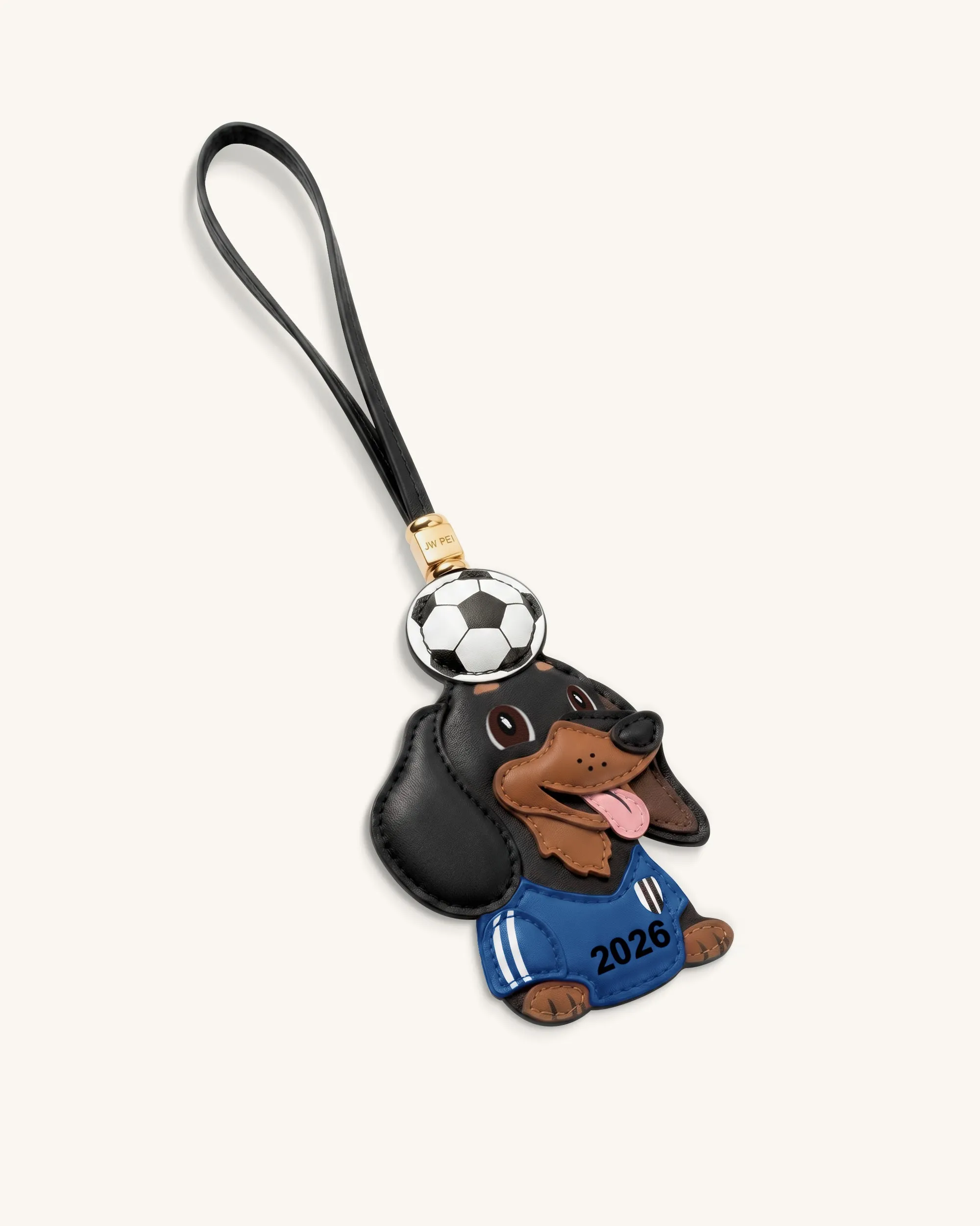 World Cup Dachshund Soccer Ball Bag Charm - Blue sold by JW PEI product image thumbnail 3