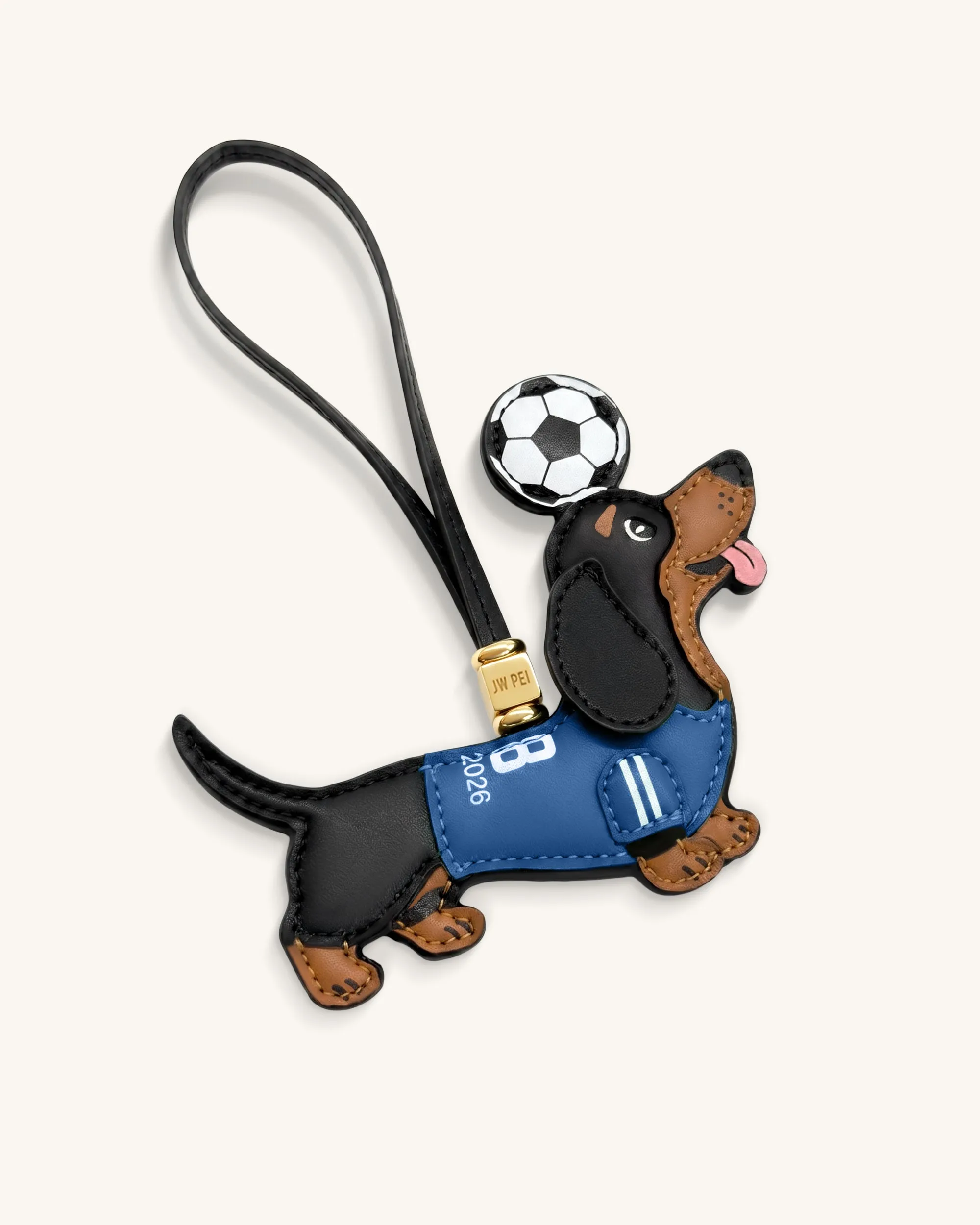 World Cup Dachshund Soccer Jersey Bag Charm - Blue sold by JW PEI product image thumbnail 3
