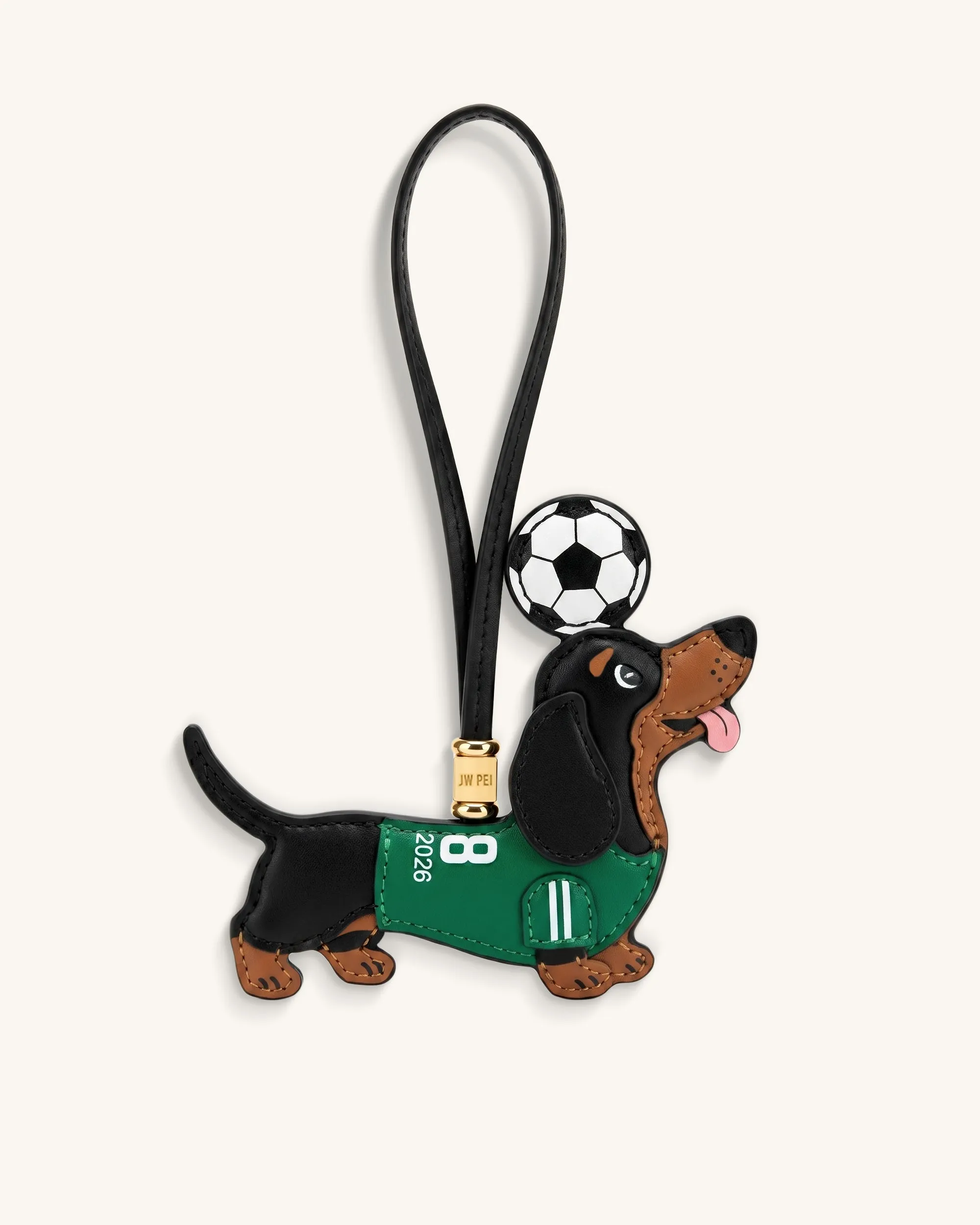 World Cup Dachshund Soccer Jersey Bag Charm - Green sold by JW PEI