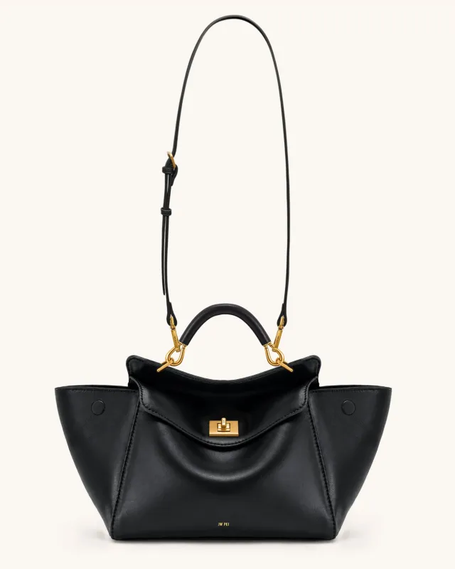Lucia Expandable Top Handle Bag - Black made by JW PEI