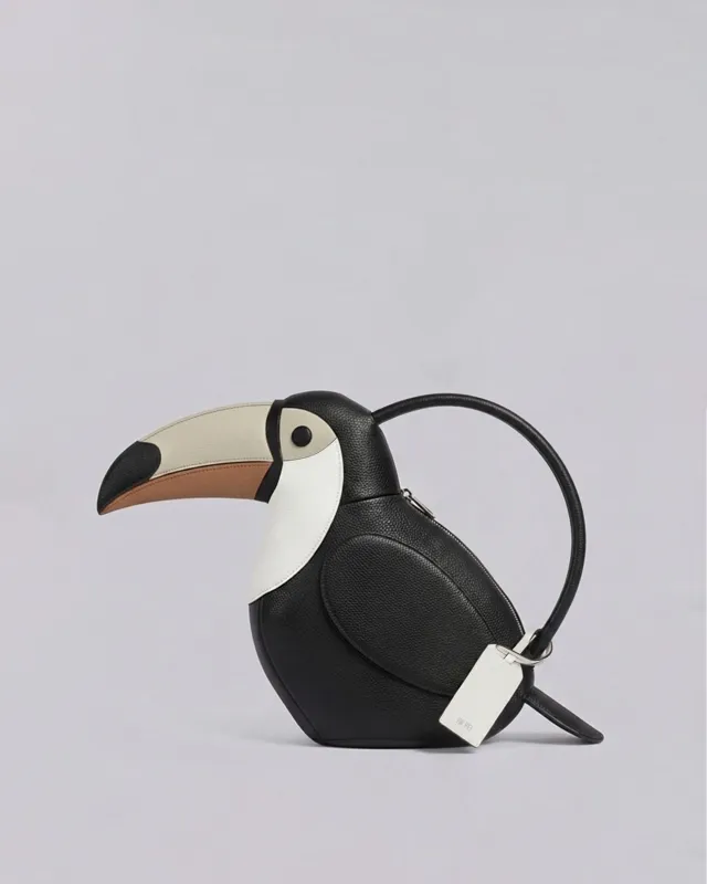 Toucan Sculptural Top Handle Bag - Black Multi made by JW PEI