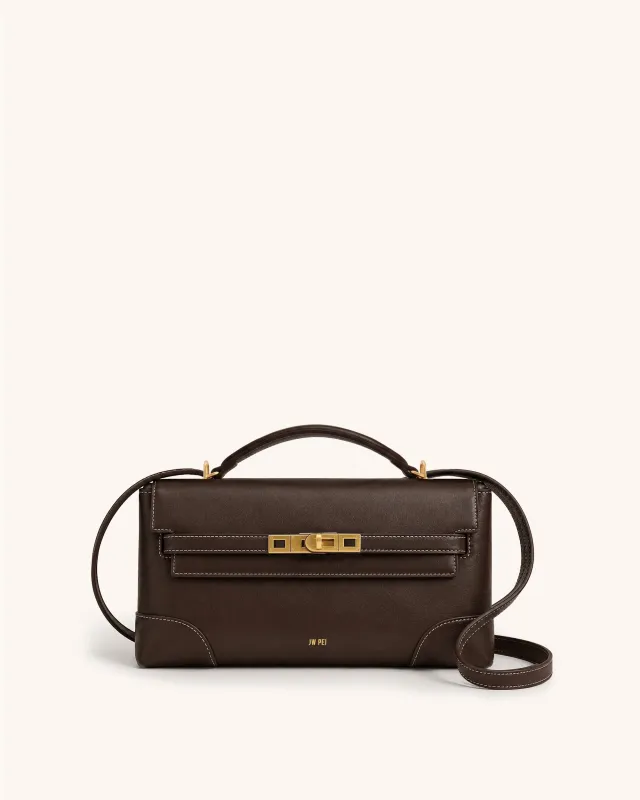 Noor Vintage Crossbody Bag - Dark Brown made by JW PEI