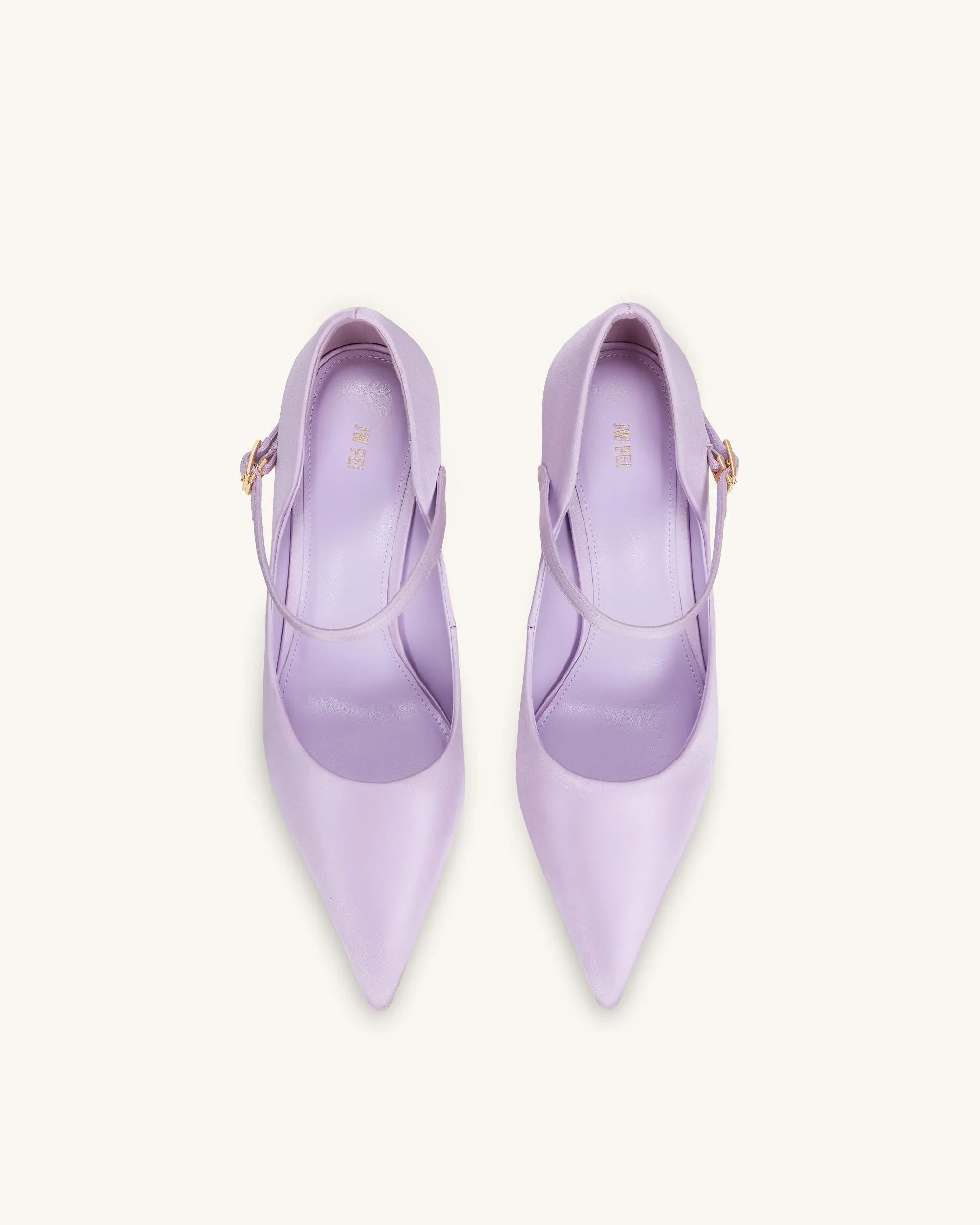 Thalina Satin Fabric Pumps - Light Purple sold by JW PEI product image thumbnail 3