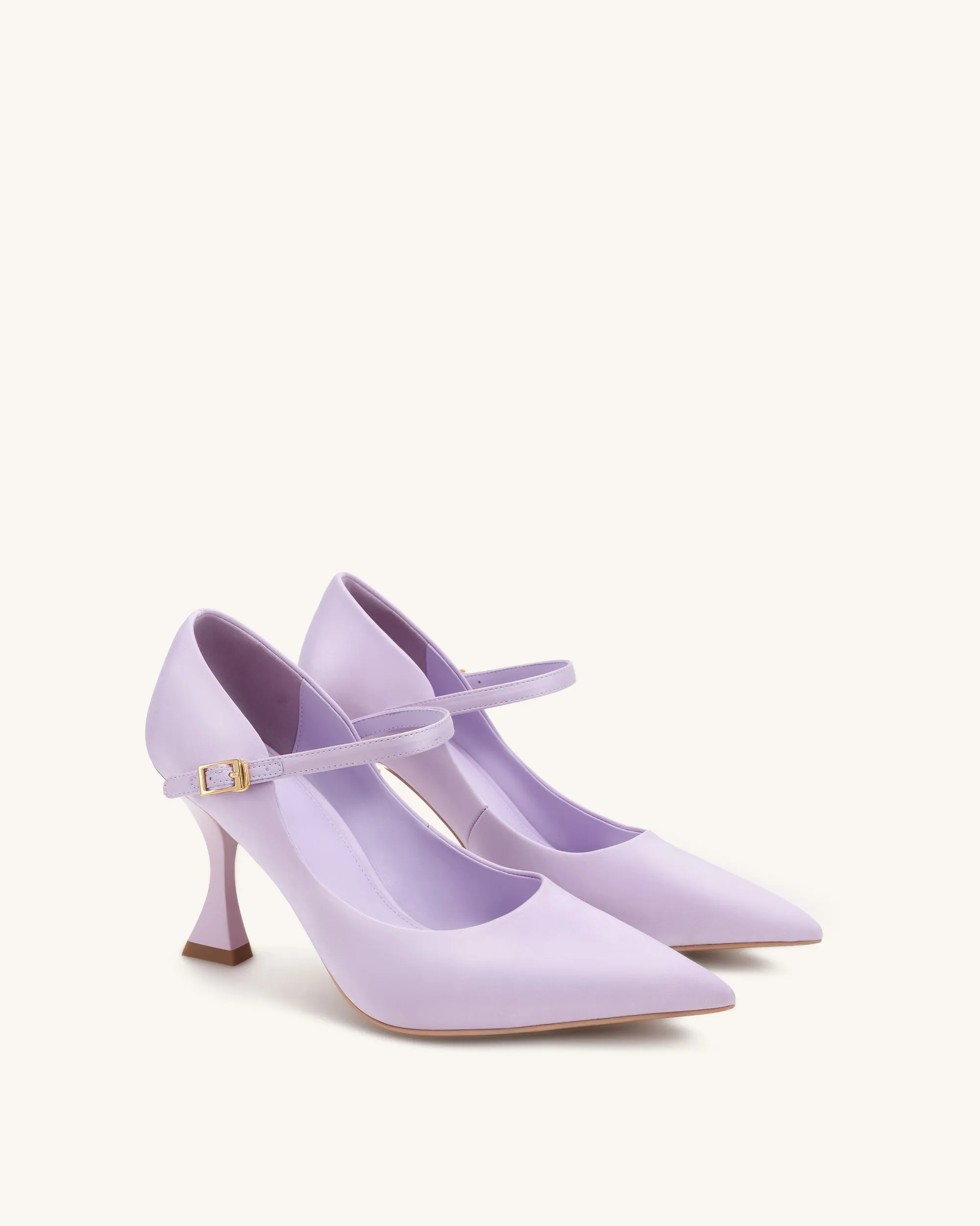 Thalina Satin Fabric Pumps - Light Purple sold by JW PEI product image thumbnail 2