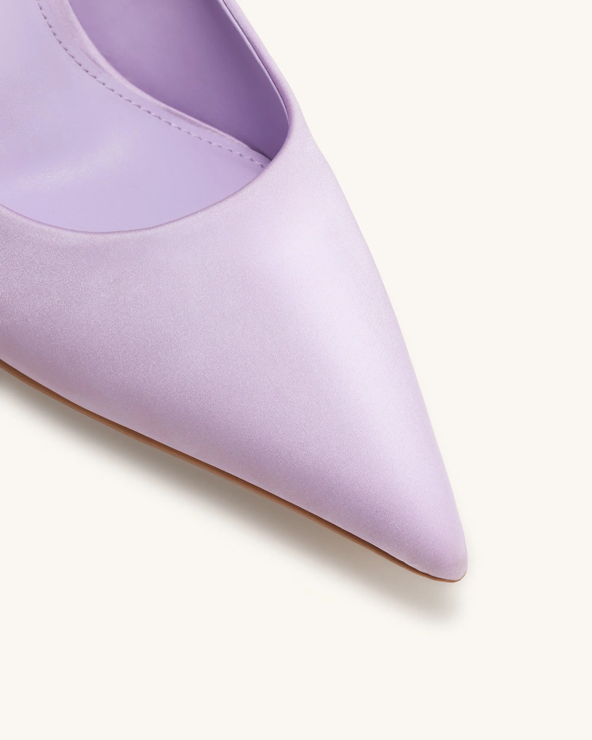 Thalina Satin Fabric Pumps - Light Purple sold by JW PEI product image thumbnail 5