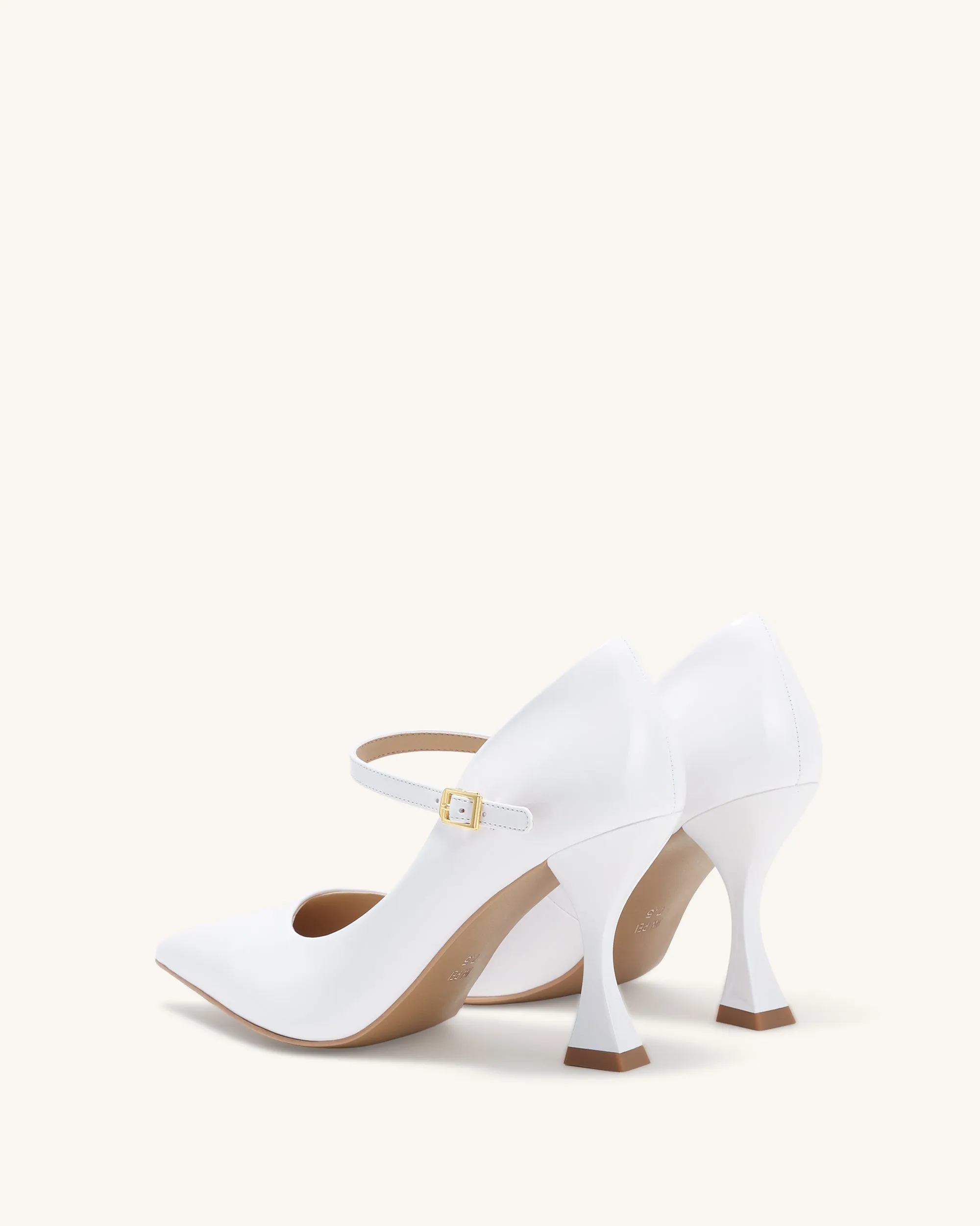 Thalina Patent Leather Pumps - White sold by JW PEI product image thumbnail 4