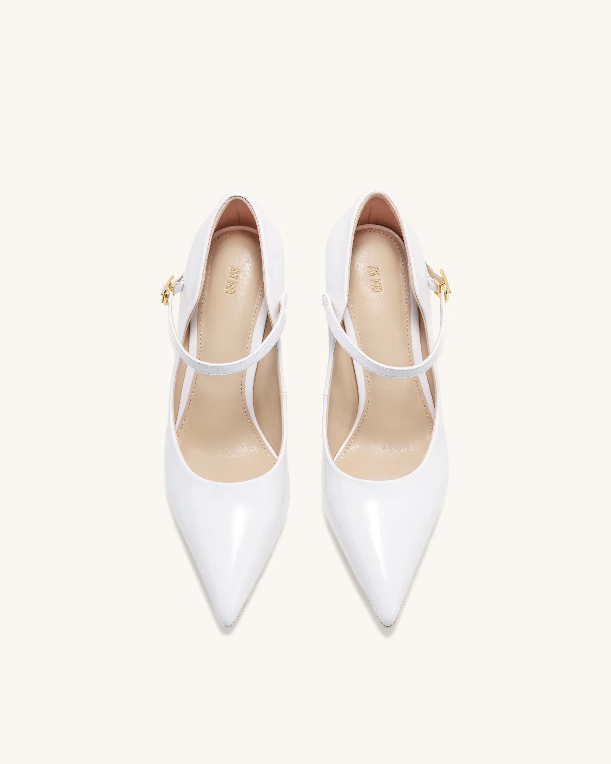 Thalina Patent Leather Pumps - White sold by JW PEI product image thumbnail 3