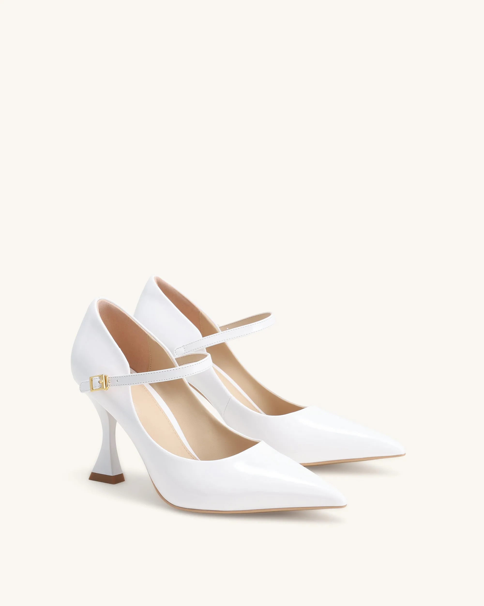 Thalina Patent Leather Pumps - White sold by JW PEI product image thumbnail 2