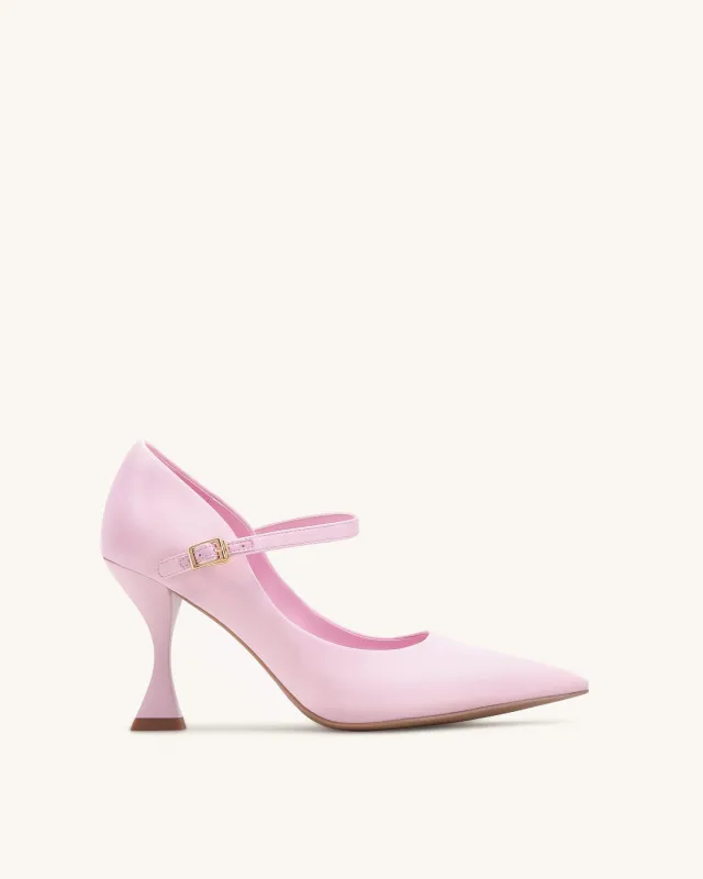Thalina Satin Fabric Pumps - Pink made by JW PEI